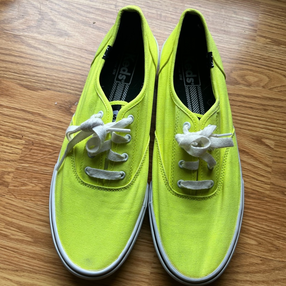 Keds Neon Yellow Canvas Sneakers